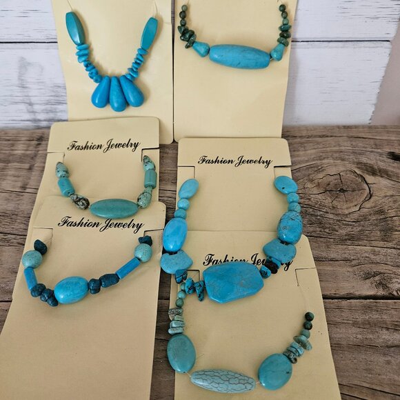 De-Stash Bundle of 6 Artisan Magnesite and Howlite  Stones for Jewelry Designs - Picture 1 of 12